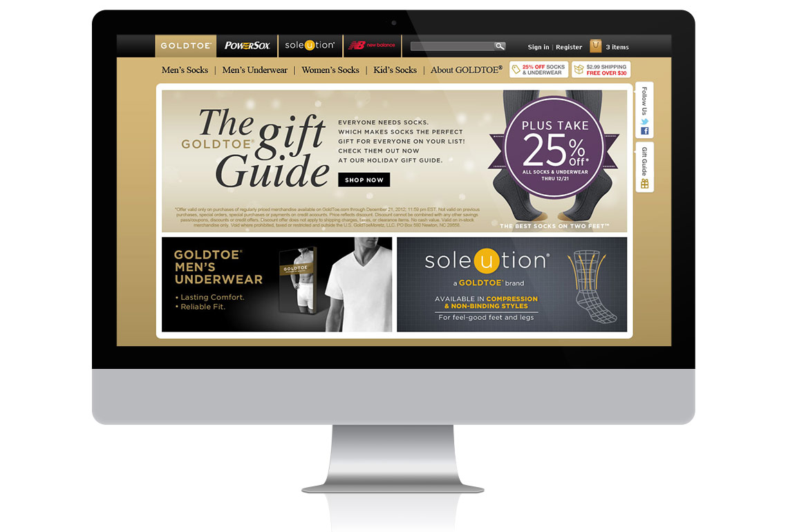 GoldToe Homepage Image